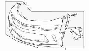 Бампер передний голый Chevrolet Camaro 16- SS