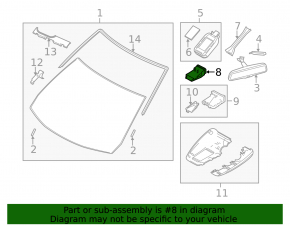 Pre-Crash System Laser sensor Mazda 6 14-16