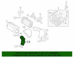Воздухоприемник Mitsubishi Outlander 05-13 2.4