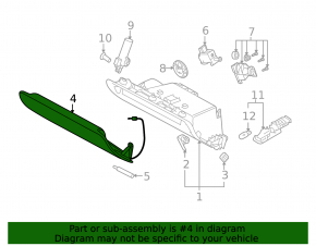 Перчаточный ящик, бардачок Audi Q7 4L 10-15 бежевый, царапина