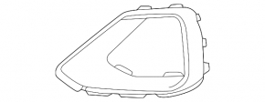 Bandă bară față dreapta Audi Q8 24-26 negru lucios, S-Line