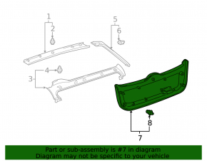 Обшивка двери багажника нижняя Toyota Prius 20 04-09