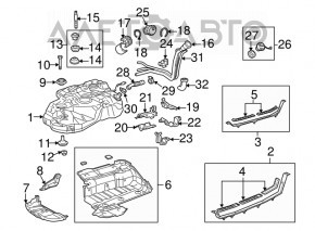 Топливный бак Lexus RX400h 06-09 примят