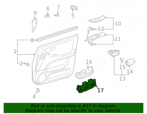 Управление стеклоподъемником передним левым Lexus RX300 98-03