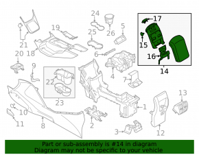 Подлокотник Ford Escape MK3 13-16 кожа черный, в сборе