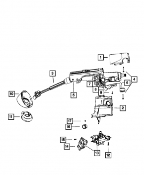 Blocarea de aprindere Jeep Compass 11-16