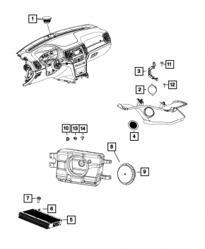 Sound AMP Amplifier Jeep Grand Cherokee 14-22