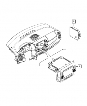 Головное устройство Fiat 500L 14-17