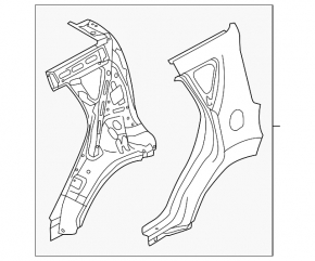 Aripa spate stânga Kia Soul 14-19