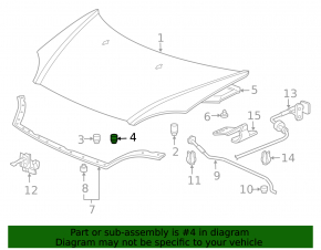 Отбойник капота Acura RDX 13-18 Side