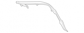 Накладка крышки багажника правая Mercedes C-class W205 15-21 на кузове
