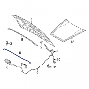 Опора капота Ford Bronco Sport 21-26