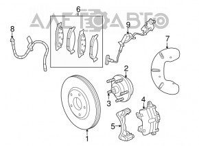 Кожух тормозного диска передний правый Chrysler 200 11-14