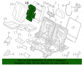 Подогрев сидения 3-го ряда правый верхний BMW X7 G07 19-26