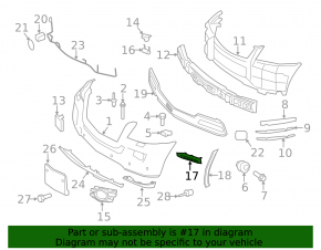 Ramă proiectoare ceață dreapta Mercedes X164 GL 07-12 cromată