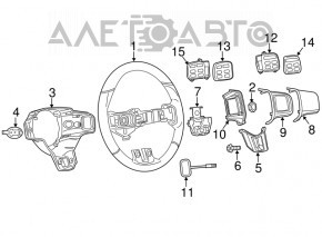Руль голый Dodge Dart 13-15 кожа черн