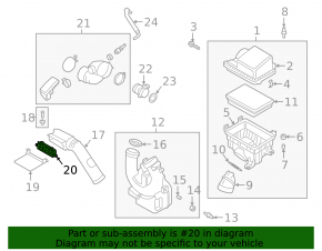 Решетка воздухоприемника Kia Forte 19-24 2.0