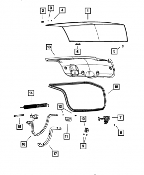 Крышка багажника Chrysler 300 11-23