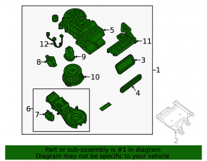 Печка в сборе 2 ряд Nissan Pathfinder 13-16