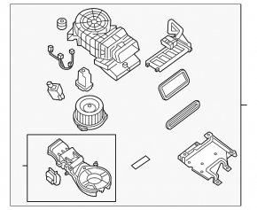 Печка в сборе 2 ряд Nissan Pathfinder 13-16