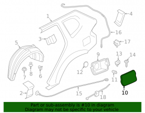 Лючок бензобака в сборе с корпусом BMW X3 F25 11-17
