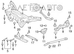 Подрамник задний Nissan Rogue 14-20 fwd