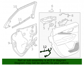 Cablajul ușii față dreapta la Chevrolet Equinox EV 24-26