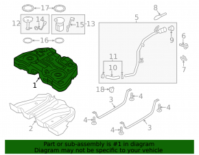 Топливный бак Lincoln MKZ 13-16 2.0, hybrid FWD