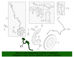Furtun de frână față stânga pentru Ford F-150 15-20