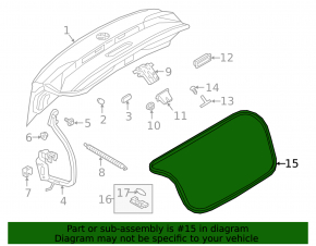 Уплотнитель крышки багажника VW Jetta 19-26