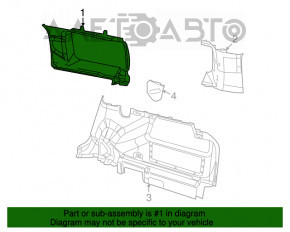 Накладка задней стойки правая Jeep Patriot 11-17 серый, царапины