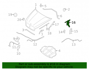 Петля капота правая BMW X5 X6 E70 E71 07-13