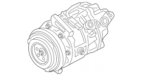 Компрессор кондиционера BMW 5 G30 18-23 4.4T