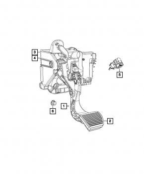 Педаль тормоза Jeep Compass 17-21 с датчиком