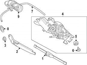 Поводок дворника задний Hyundai Santa Fe 24-26
