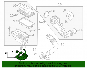 Кронштейн корпуса воздушного фильтра Ford Explorer 20-25 2.3T