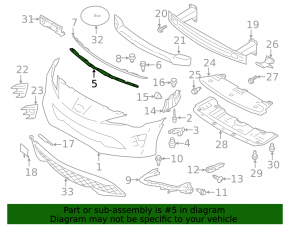 Кронштейн переднего бампера верхний Toyota GT86 17-20