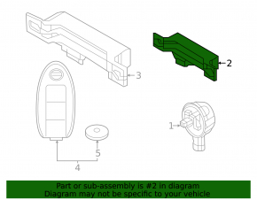 Антенна keyless задней двери Nissan Rogue 21-23