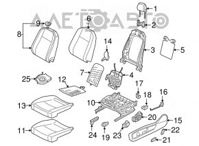 Водительское сидение VW Atlas 18-20 без airbag