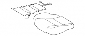 Scaun de pasager Toyota Rav4 13-18 fără airbag, material textil negru cu inserție gri