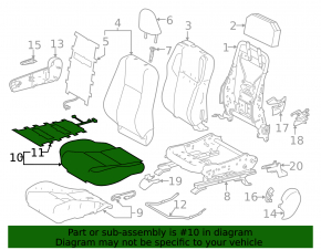 Пассажирское сидение Toyota Rav4 13-14 без airbag, беж