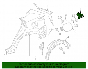 Замок лючка бензобака Lexus NX200t NX300 NX300h 15-21