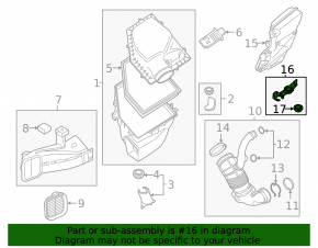 Suport rezonator BMW 5 G30 17-23 3.0T