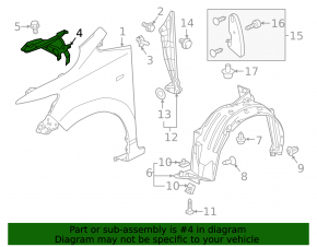 Suport aripă față stânga Honda Fit 15-20