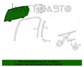 Стекло двери задней левой Lexus RX350 RX450h 16-22