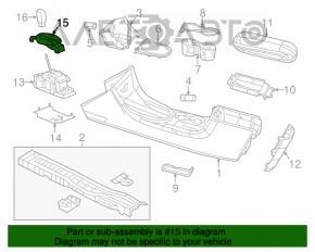Накладка шифтера КПП Chrysler 200 11-14 6-speed