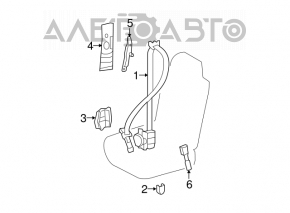 Пассажирский ремень безопасности Lexus IS250 IS300 IS350 06-13 черн