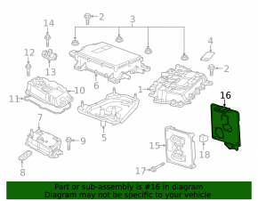 Кронштейн блока ECU компьютера двигателя Chevrolet Volt 16-