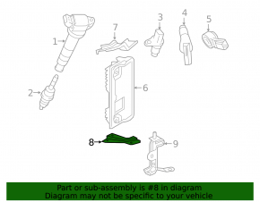 Кронштейн блока ECU компьютера двигателя Lexus RX450h 16-22 нижний