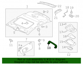 Ручка потолка передняя левая Audi A6 C8 19-25 серая